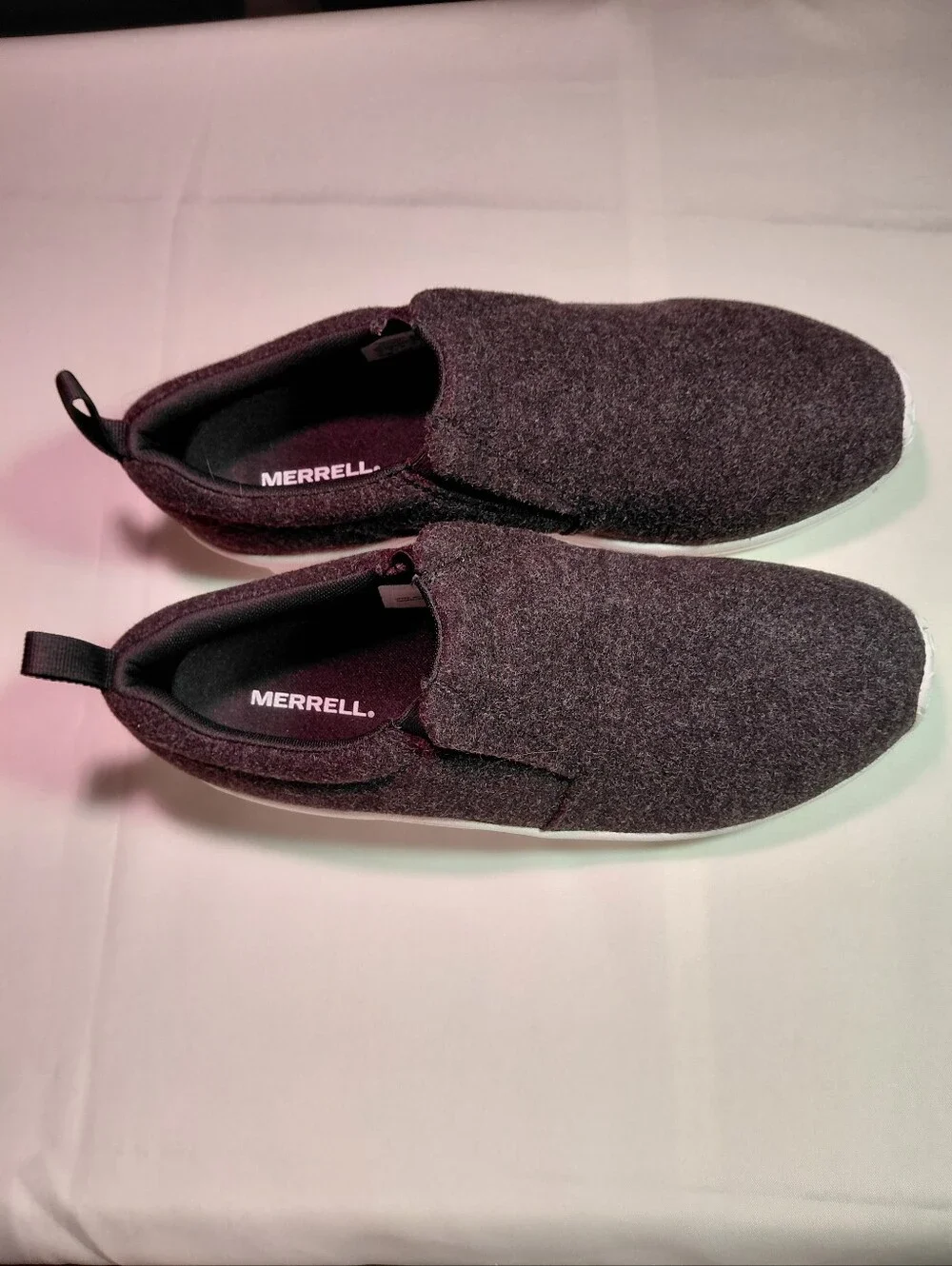 Merrell Jungle Moc Wool Slip On Comfort Shoes Grey NWOB Size 12M